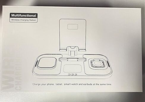 دوب شاحن لاسلكي متوافق مع ايفون 13 12 11 برو ماكس ميني SE XS 8P، قاعدة شحن لاسلكية 3 في 1 لسماعات ايربودز برو/1/2/3، حامل شاحن ساعة لساعة اي ووتش 7 اس اي 6 5 4 3 2 1 in Kuwait