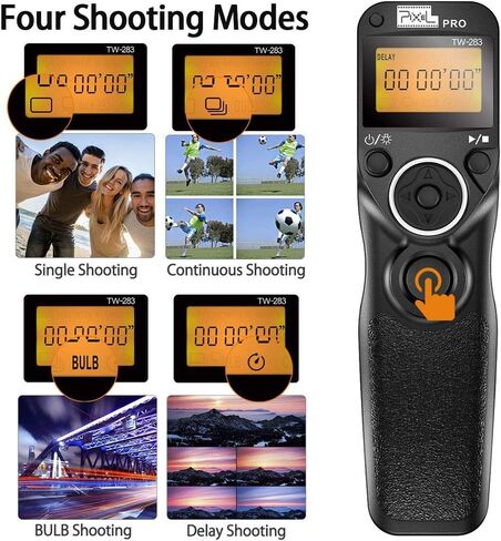 Pixel TW-283/DC2 LCD Wireless Shutter Release Timer Remote Control for Nikon Z6 Z7 D3100 D3200 D3300 D5000 D5100 D5200 D5300 D5500 D90 D7000 D7100 D7200 D600 D610 D750 in Saudi Arabia