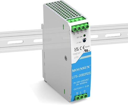 AC/DC 75W 24V 3.2A Output DIN Rail Power Supply Built in Active PFC in Kuwait