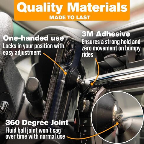 Scooch MagSafe Car Mount Compatible with Any Smartphone [MagMount] Compatible with MagSafe, Strong Magnets, Fully Adjustable Magnetic Car Mount, Sticks to Dashboard, Works Best MagCase in Kuwait