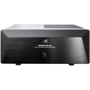 Monoprice Monolith Two-Channel Stereo Power Amplifier - Black with 2x200 Watt Per Channel, XLR Inputs, for Home Theater & Studio
