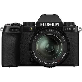 كاميرا فوجي فيلم X-S10 الرقمية بدون مرآة، مجموعة عدسات XF16-80 ملم - أسود (متجدد) in Saudi Arabia