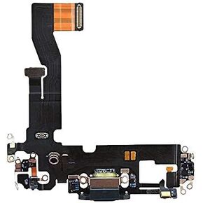 Charging Port Connector USB Flex Cable Module Replacement Compatible with iPhone 12 pro 6.1 inch (Black)