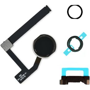 Dedyel Home Button Replacement for iPad Mini 5 2019 7.9 inch A2133 A2124 A2125 A2126 Incl Flex Cable Connector -Black