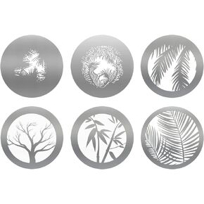 6Pcs Round GOBO Kit,66mm Metal Plate with Plant Patterns Works with Godox SA/VSA Spotlight Attachment and OT1 Pro II III Optical Snoot to Create Different Lighting Effects in Saudi Arabia