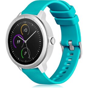 GEAK Compatible with Garmin Vivoactive 5 Watch Bands/Garmin Vivoactive 3 Watch Bands,20mm Silicone Band for Vivoactive 3 Music/Vivomove Sport,Forerunner 645/245 Music Smartwatch Women Men Black in Kuwait