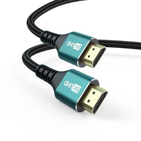 UVOOI 8K HDMI ARC/eARC Cable for Soundbar 6.6FT, eARC HDMI 2.1 Cable, High Speed HDMI Cord 48Gbps 8K@60Hz, 4K@120Hz Dolby Atoms (HDCP 2.2&2.3, 3D, HDR10) for Sound bar, Roku TV, PS5, HDTV, Blu-ray in Kuwait