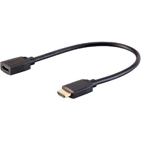 Monoprice High Speed HDMI Extension Cable - 48Gbps, Ultra 8K, Dynamic HDR, eARC, 1 Feet, Black - DynamicView Series in Kuwait