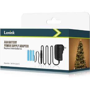 Lenink AC Power Supply Adapter for AAA Battery,Replace 3 AAA Battery,Black