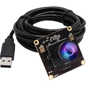 ELP 4K USB Camera 170degree Fisheye USB Webcam Board with Microphone,Ultra HD 3840X2160 30fp 4K Cameras,Wide Angle IMX317 Mini 4K USB Camera Module with Audio for Machine Vision,Smart Kiosk,Robot,ATM in Kuwait