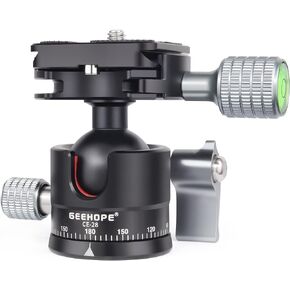 راس كروي ثلاثي القوائم من جيهوب CE-28 براس كروي معدني بانورامي عالمي 360 درجة لكاميرا دي اس ال ار ثلاثي القوائم احادي القوائم مع لوحة اركا سويس QR 28 ملم كرة 1/4 انش تحميل برغي 11.0 باوند/5 كغم in Kuwait