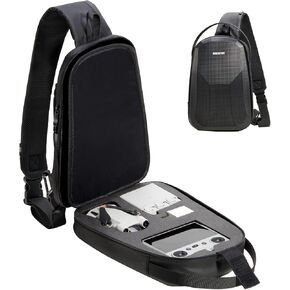 Mini 3 Pro Case, Waterproof Hard Carrying Case Portable Travel Drone Bag Sling Backpack Compatible with DJI Mini 3 Pro with RC Controller, Fly More Combo and Accessories, Black (Case Only)