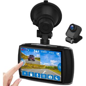 Z-Edge T4 Dash Cam Front and Rear, 4K Dual Dash cam, 2K+1080P Front and Rear, Touch Screen WiFi Car Camera, WDR, Night Vision, G-Sensor, Loop Recording, 24 Hours Parking Mode, Support 512GB Max