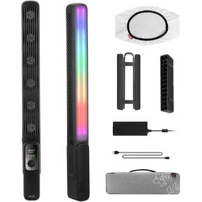 ZHIYUN FIVERAY F100 Combo RGB Light Wand, 100W LED Light Stick 20708 Lux CRI 96+ Handheld Video Light Wand with Barn Door, Diffuser, Grid 6 Lighting Effects Photography RGB Tube Light, Black in Kuwait