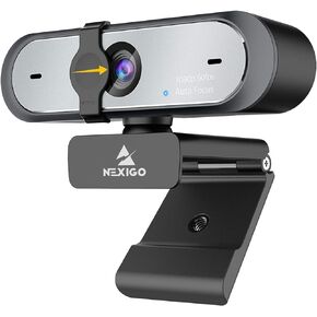 كاميرا ويب NexiGo N660P 1080P 60FPS مع التحكم في البرامج، ميكروفون مزدوج وغطاء، تركيز تلقائي، كاميرا ويب للكمبيوتر USB عالية الدقة، لـ OBS/الألعاب/التكبير/Skype/FaceTime/Teams/Twitch (متجددة) in Saudi Arabia