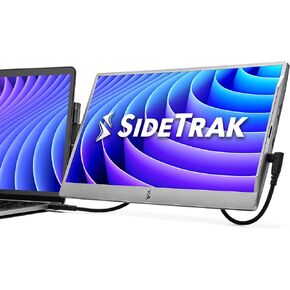 SideTrak Swivel 14" Patented Attachable Portable Monitor for Laptop | FHD TFT USB Laptop Dual Screen | Mac, PC & Chrome Compatible | Fits All Laptops | Powered by USB-C or Mini HDMI (Dark Gray) in Kuwait