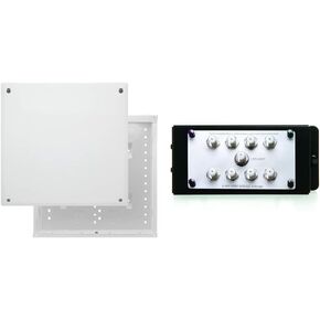 Legrand - OnQ 12 Inch Media Enclosure, Wall Cable Management to Organize All System Devices, Home Networking Panel with 2.5 Inch Openings To Pull Wires Through, Media Box, White, EN1200 in Kuwait