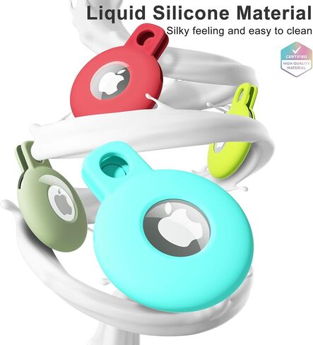 for Airtag Keychain Airtag Holder Key Ring, Siliocne Airtag Case Air Tag Cover, Cute Airtag Accessories for Kid, Luggage, Cat Dog Collar, Car, Compatible with Apple Airtag 2021, Black in Saudi Arabia