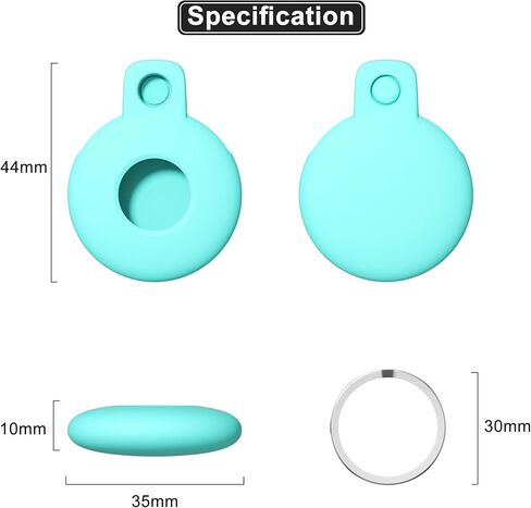 for Airtag Keychain Airtag Holder Key Ring, Siliocne Airtag Case Air Tag Cover, Cute Airtag Accessories for Kid, Luggage, Cat Dog Collar, Car, Compatible with Apple Airtag 2021, Black in Saudi Arabia