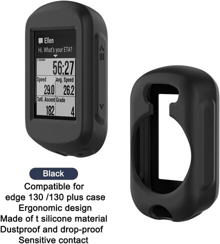 Screen Protector and Silicone Case Cover for Garmin Edge 130/130 Plus Gps (3+1pack),Tempered Glass Film Anti-Scratch Transparent in Saudi Arabia