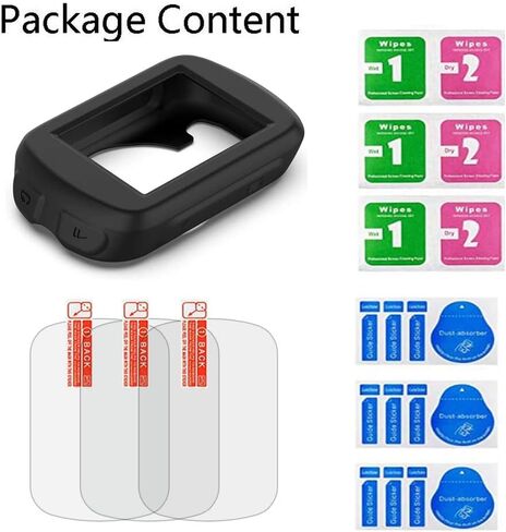 Screen Protector and Silicone Case Cover for Garmin Edge 130/130 Plus Gps (3+1pack),Tempered Glass Film Anti-Scratch Transparent in Saudi Arabia