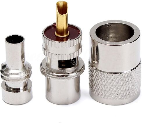 ESUMIC ESUMIC PL259 موصل لحام مع مقلل لكابل المحور المحور RG8X حزمة 10 in Kuwait