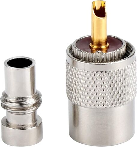 ESUMIC ESUMIC PL259 موصل لحام مع مقلل لكابل المحور المحور RG8X حزمة 10 in Kuwait