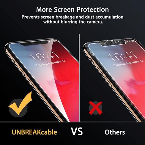 UNBREAKcable Screen Protector for iPhone X/XS/ 11 Pro, Double Defense Series Shatterproof Tempered Glass [Easy Installation Frame] [99.99% HD Clear] [9H Hardness] for iPhone 5.8 inch - 2 Pack in Saudi Arabia