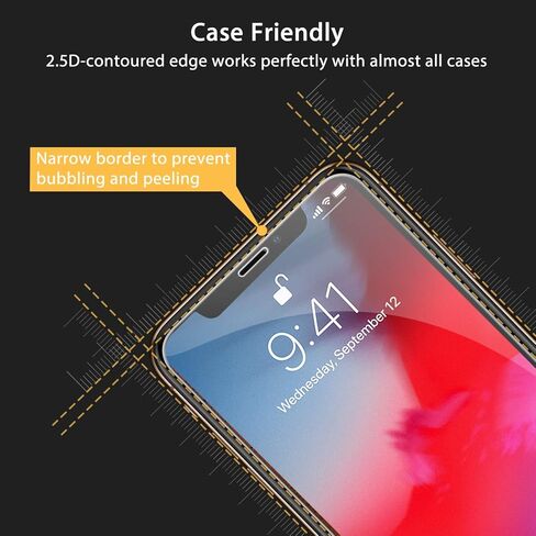 UNBREAKcable Screen Protector for iPhone X/XS/ 11 Pro, Double Defense Series Shatterproof Tempered Glass [Easy Installation Frame] [99.99% HD Clear] [9H Hardness] for iPhone 5.8 inch - 2 Pack in Saudi Arabia