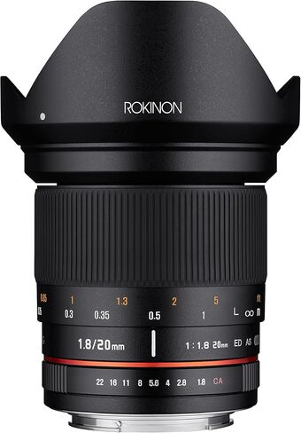 عدسات بزاوية واسعة Rokinon 20 مم f/1.8 AS ED UMC لعدسة كانون EF in Saudi Arabia