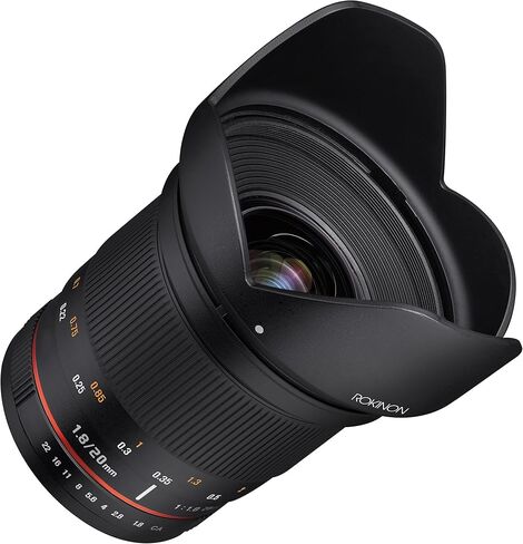 عدسات بزاوية واسعة Rokinon 20 مم f/1.8 AS ED UMC لعدسة كانون EF in Saudi Arabia