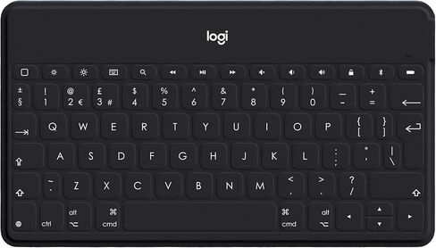 لوحة مفاتيح بلوتوث Logitech Keys-to-Go فائقة النحافة وخفيفة للغاية لأجهزة iPhone وiPad وMac وApple TV، بما في ذلك iPad Air الجيل الخامس (2022) - أسود in Saudi Arabia