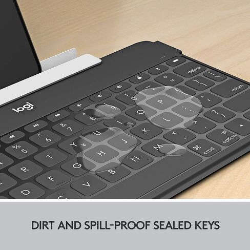 لوحة مفاتيح بلوتوث Logitech Keys-to-Go فائقة النحافة وخفيفة للغاية لأجهزة iPhone وiPad وMac وApple TV، بما في ذلك iPad Air الجيل الخامس (2022) - أسود in Saudi Arabia