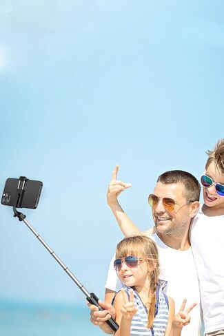 حامل ثلاثي عصا سيلفي للهاتف الخلوي، 2 في 1 عصا سيلفي بلوتوث وحامل ثلاثي القوائم، حامل ثلاثي عصا سيلفي من سبائك الألومنيوم مع جهاز تحكم لاسلكي ودوران 360 درجة لتسجيل السيلفي/الفيديو/الصور/البث المباشر/مدونة الفيديو in Kuwait