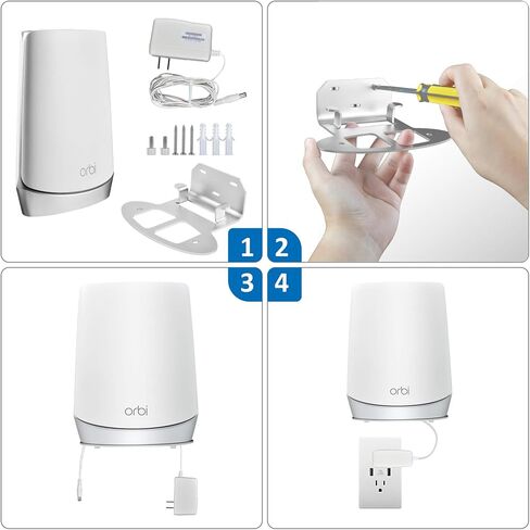 Wall Mount for Netgbear Orbi WiFi 6 Router with Sturdy Metal Stand Compatible Orbi WiFi 6 Router RBK753 RBK852 RBK853 RBS750 RBK752 RBK850 RBS750 RBS751(1 Pack) in Kuwait