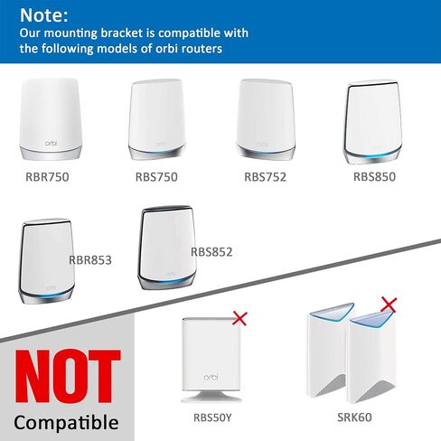 Wall Mount for Netgbear Orbi WiFi 6 Router with Sturdy Metal Stand Compatible Orbi WiFi 6 Router RBK753 RBK852 RBK853 RBS750 RBK752 RBK850 RBS750 RBS751(1 Pack) in Kuwait
