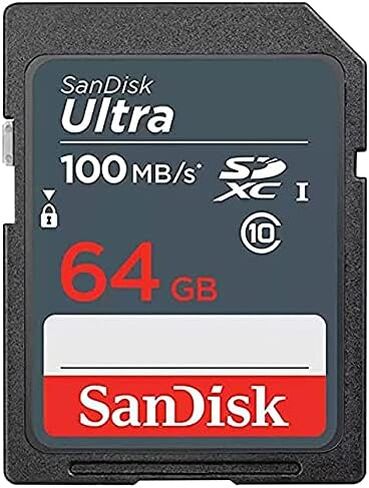 SanDisk Ultra 64GB SD SDXC UHS-I 100MB/s Class 10 SDSDUNR-064G (10 Pack) Bundle with 10 SD Card Cases & 1 Everything But Stromboli Memory Card Reader in Saudi Arabia