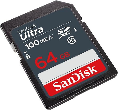 SanDisk Ultra 64GB SD SDXC UHS-I 100MB/s Class 10 SDSDUNR-064G (10 Pack) Bundle with 10 SD Card Cases & 1 Everything But Stromboli Memory Card Reader in Saudi Arabia