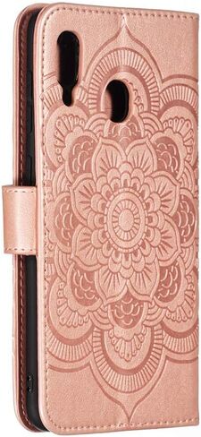 جراب حماية بتصميم محفظة من جلد البولي يوريثين بتصميم رفيع وفاخر ثلاثي الابعاد لموبايل سامسونج جالاكسي A20 / A30 من ليكوكو in Kuwait