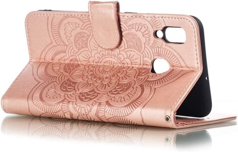 جراب حماية بتصميم محفظة من جلد البولي يوريثين بتصميم رفيع وفاخر ثلاثي الابعاد لموبايل سامسونج جالاكسي A20 / A30 من ليكوكو in Kuwait