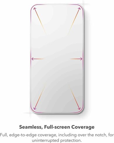 واقي شاشة ZAGG InvisibleShield Glass XTR2 لهاتف iPhone 14 Pro Max - مع تقنية جديدة مضادة للانعكاس، وتركيب مضاد للغبار، وتقنية Hexiom Impact القوية للغاية in Saudi Arabia