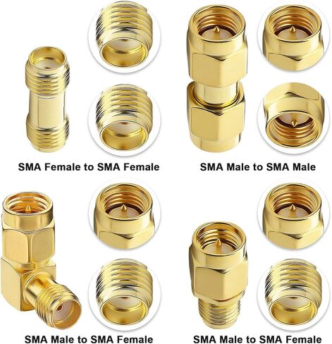 30-Type SMA & RP-SMA Male Female RF Coax Adapter Kit 50 Ohm in Kuwait
