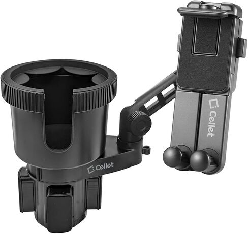 Cellet Car Cup Holder Phone Mount, Phone Holder Mount Cradle Universal Adjustable Compatible for All Smartphones Apple iPhone, Samsung Galaxy Note, LG, Moto Google Pixel (Long Neck) in Kuwait