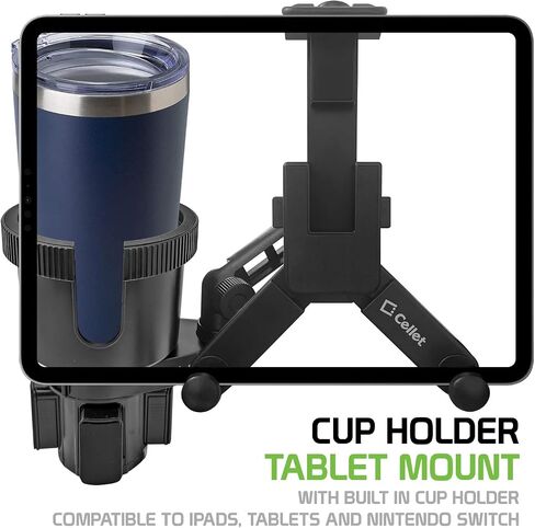 Cellet Car Cup Holder Phone Mount, Phone Holder Mount Cradle Universal Adjustable Compatible for All Smartphones Apple iPhone, Samsung Galaxy Note, LG, Moto Google Pixel (Long Neck) in Kuwait