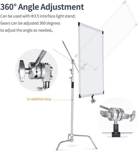 OPEN DRAWER Sun Scrim 2.95 x 3.9 feet / 35 x 47 inch 5in1 Panel Sun Scrim Translucent Soft Cloth and Gold/Silver/Black/White Diffuser Reflector Aluminum Alloy Frame Compatible Video Photography in Saudi Arabia