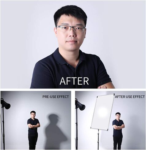 OPEN DRAWER Sun Scrim 2.95 x 3.9 feet / 35 x 47 inch 5in1 Panel Sun Scrim Translucent Soft Cloth and Gold/Silver/Black/White Diffuser Reflector Aluminum Alloy Frame Compatible Video Photography in Saudi Arabia