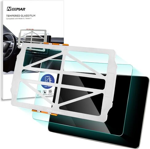 Neepiar واقي شاشة غير لامع لـ Tesla Model 3 Model Y 15 بوصة التحكم المركزي والملاحة التي تعمل باللمس والمحاذاة التلقائية لملحقات الزجاج المقسى [صلابة 9H] [مضاد للوهج] [مضاد لبصمات الأصابع] - غير مناسب لطراز 2024 3 in Kuwait
