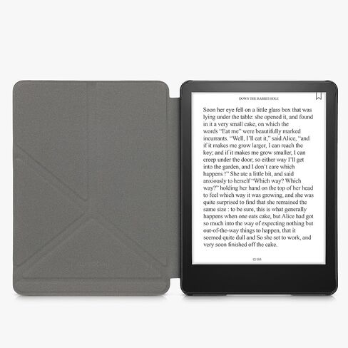 حافظة kwmobile Origami متوافقة مع Amazon Kindle Paperwhite 11. Generation 2021 - حافظة رفيعة بغطاء من جلد البولي يوريثان الفاخر مع حامل - شعار المكتبة متعدد الألوان in Kuwait