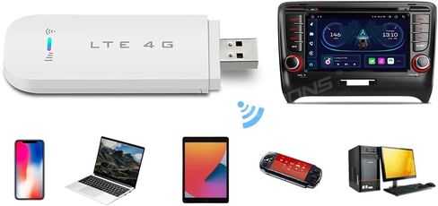 اكسترونز عصا مودم لاسلكي USB 4G LTE مناسبة لجميع اجهزة اكسترونز وAndroid وستيريو السيارة in Saudi Arabia