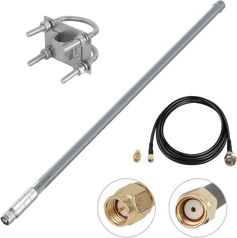 Nelawya 5.8dBi LoRa Antenna N Type Male LoRawan Antenna لـ RAK MNTD V2 Nebra Bobcat Sensecap هليوم Hotspot Miners رمادي in Kuwait